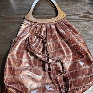 Chic Metallic Brown Tote Bag